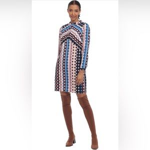 Donna Morgan Women's Long Sleeve Sheath Dress with Back Cutout.